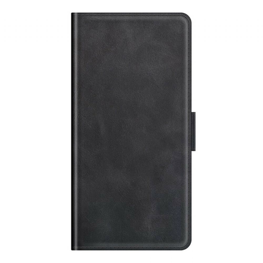 Kožené Pouzdro Na iPhone 13 Pro Dvojité Zapínání