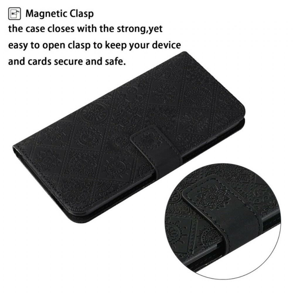 Kožené Pouzdro Na iPhone 13 Pro Tapiserie