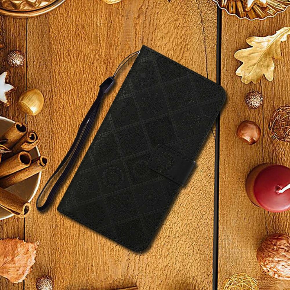 Kožené Pouzdro Na iPhone 13 Pro Tapiserie