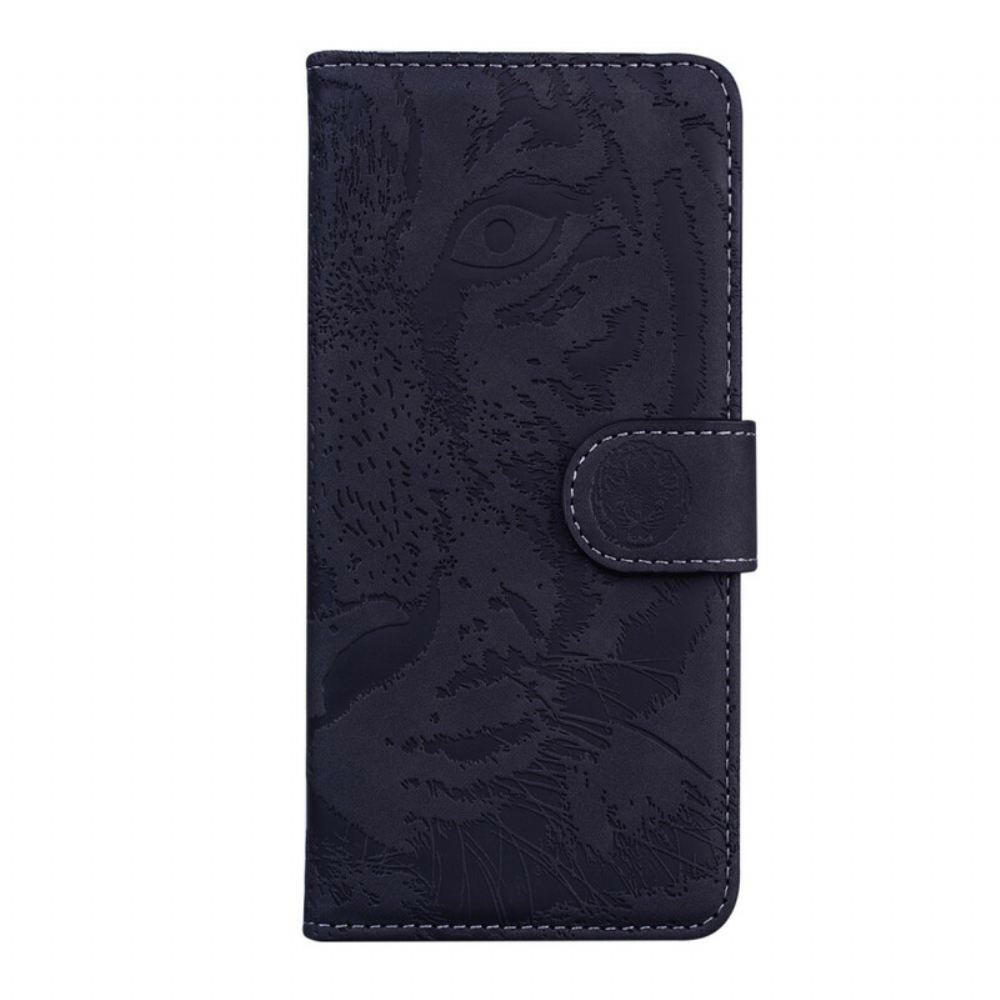 Kožené Pouzdro Na iPhone 13 Pro Tiger Face Print