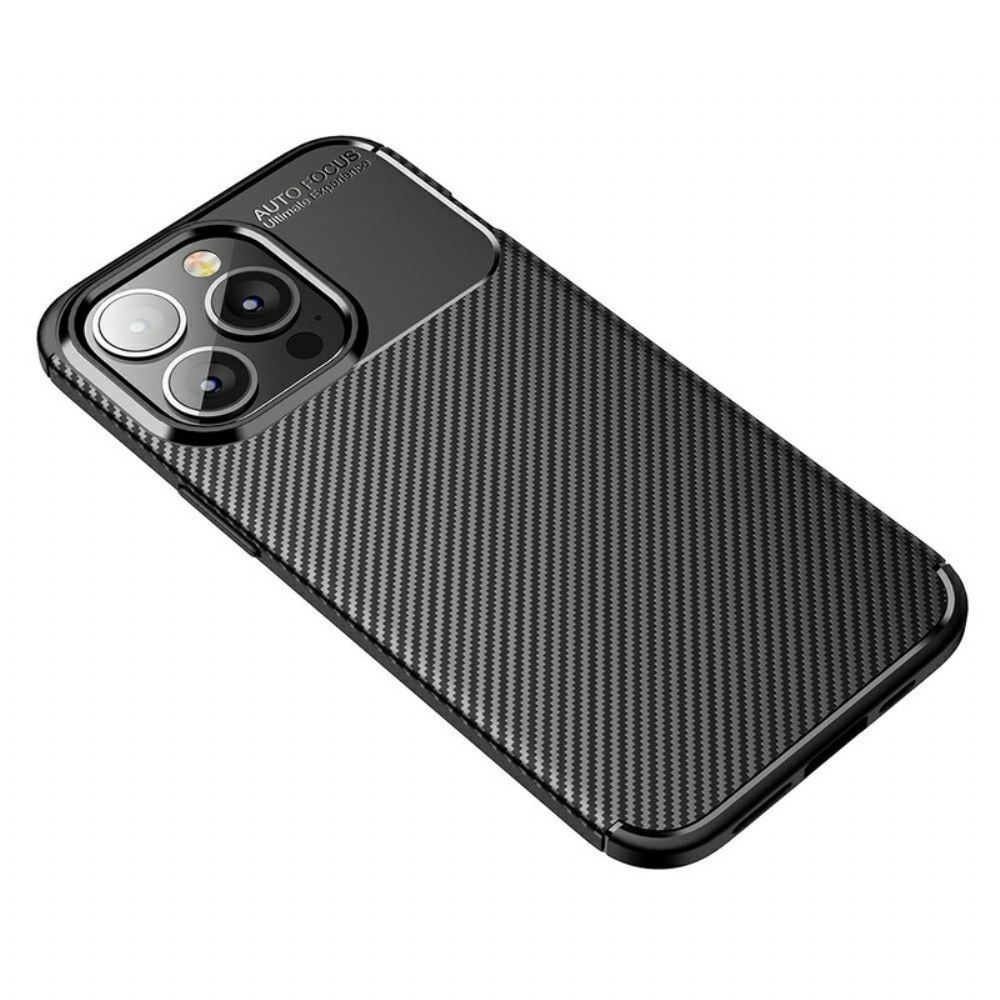 Kryt Na iPhone 13 Pro Flexibilní Textura Uhlíkových Vláken