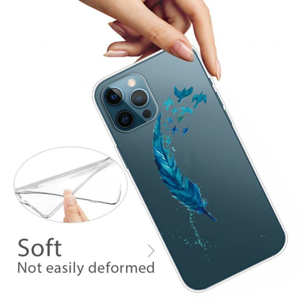 Kryt Na iPhone 13 Pro Krásné Modré Pírko
