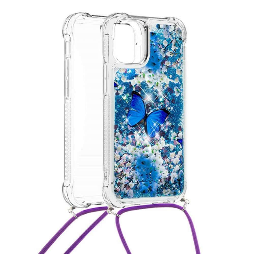 Kryt Na iPhone 13 Pro Na Lana Stahovací Šňůrka S Flitry