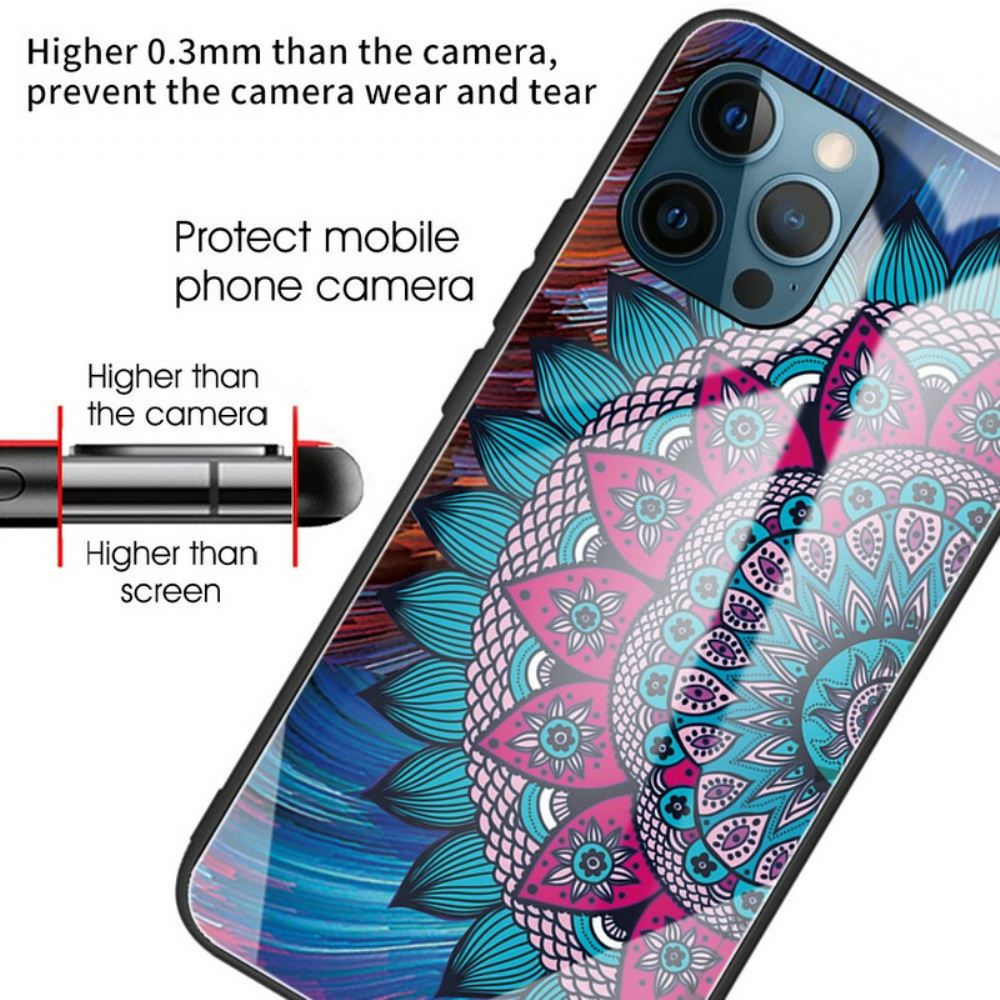 Kryty Na Mobil Na iPhone 13 Pro Mandala Z Tvrzeného Skla