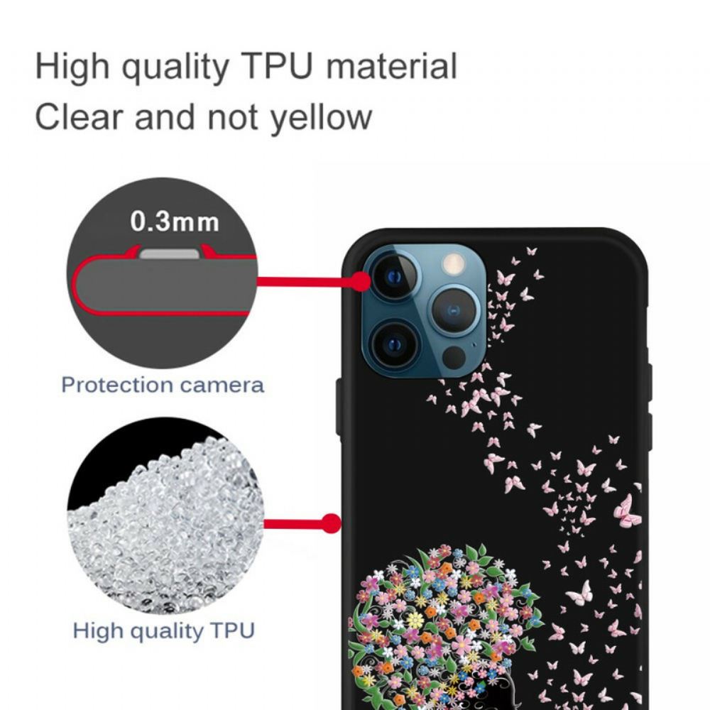 Kryty Na Mobil Na iPhone 13 Pro Žena S Květinovou Hlavou