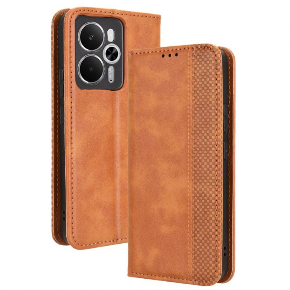 Kožené Pouzdro Realme 14 5g Vintage Okraj