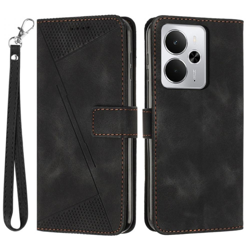 Kožený Kryt Na Realme 14 5g Linky A Pásek