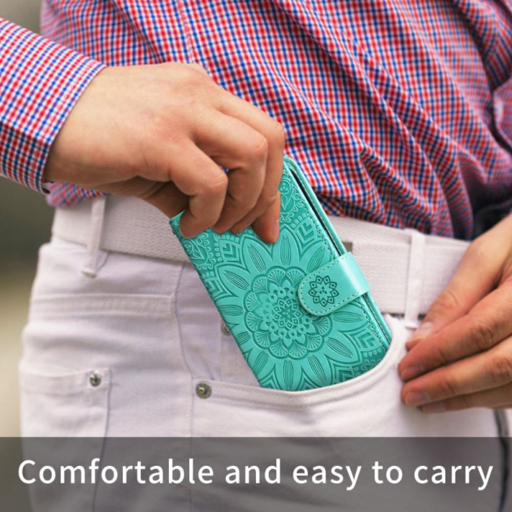 Kožený Kryt Na Realme 14 5g Slunečnicový Vzor