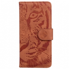 Kožený Kryt Realme 14 5g Tygří Potisk