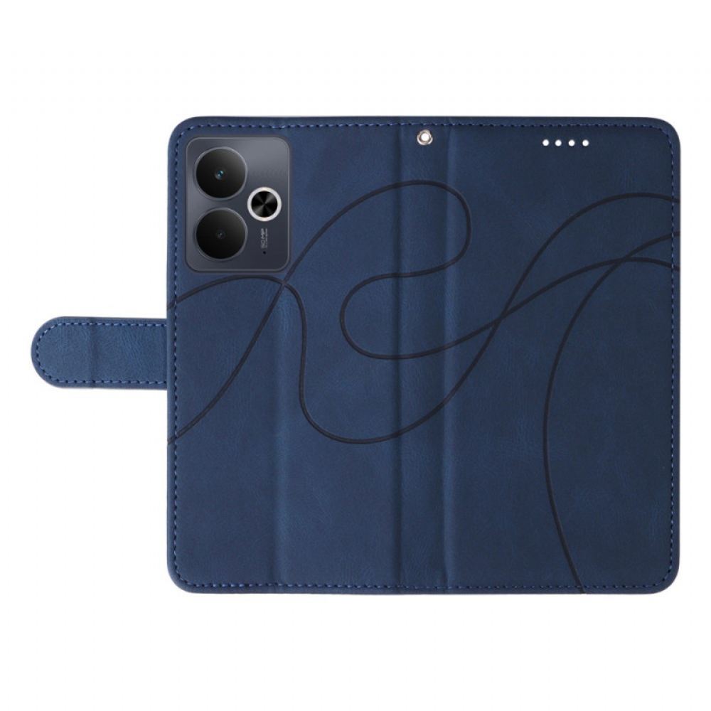 Kožený Kryt Realme 14 5g Vlnitý