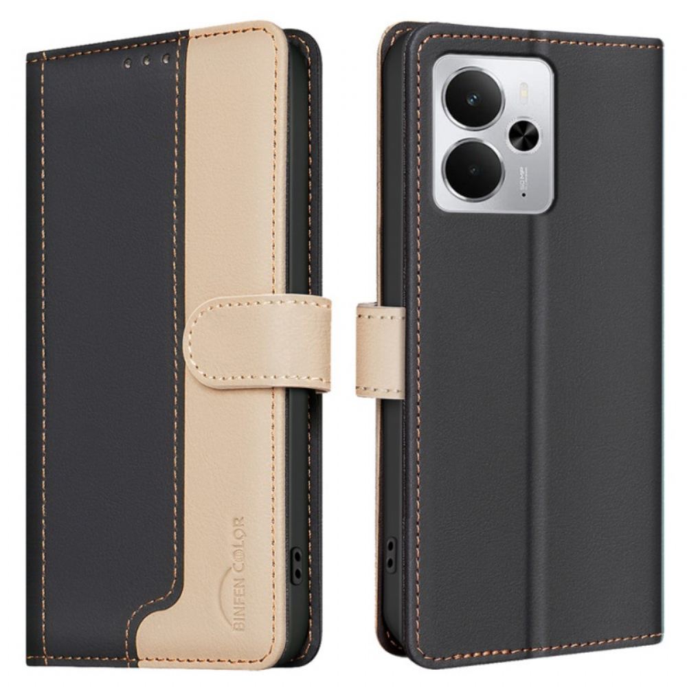 Peněženková Pouzdra Realme 14 5g Kryty Na Mobil Dvoubarevná Binfen Barva