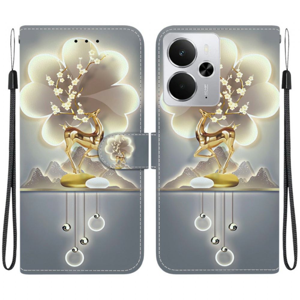 Peněženková Pouzdra Realme 14 5g Kryty Na Mobil Jelen Sika