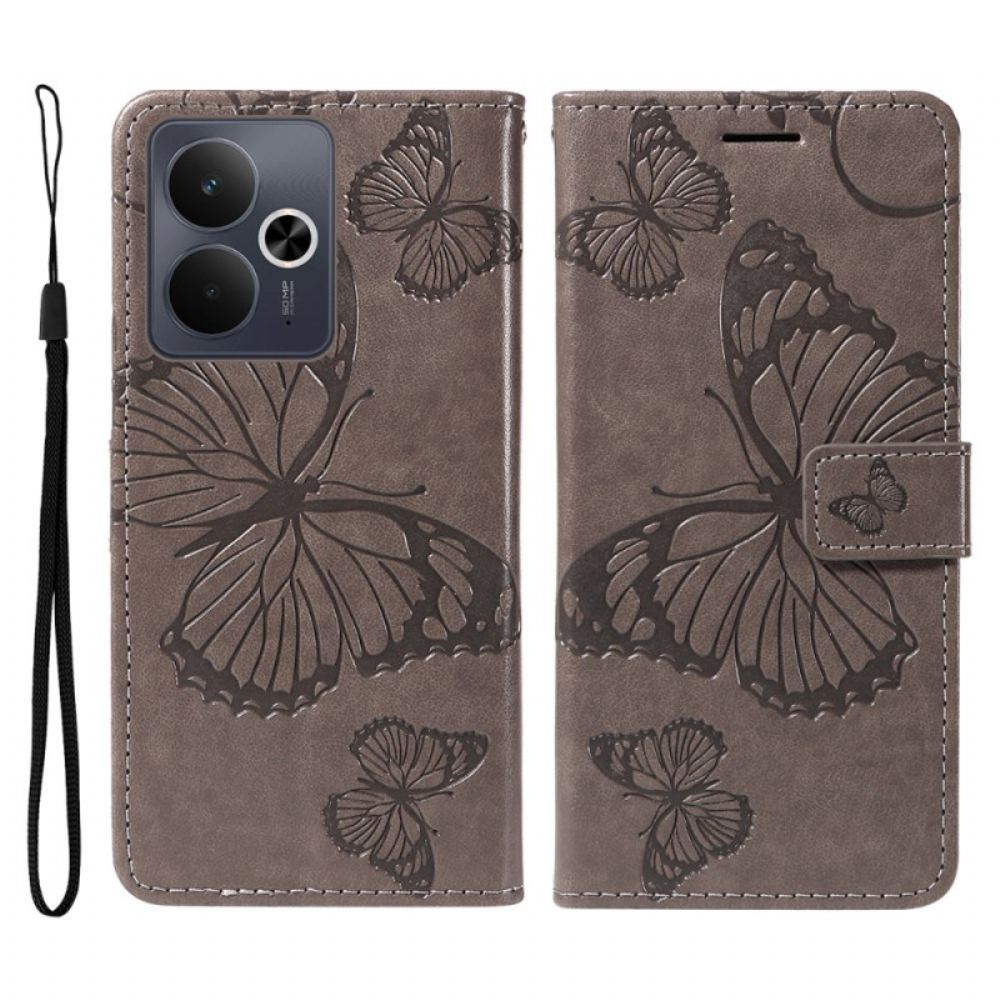 Peněženková Pouzdra Realme 14 5g Kryty Na Mobil Obří Motýli