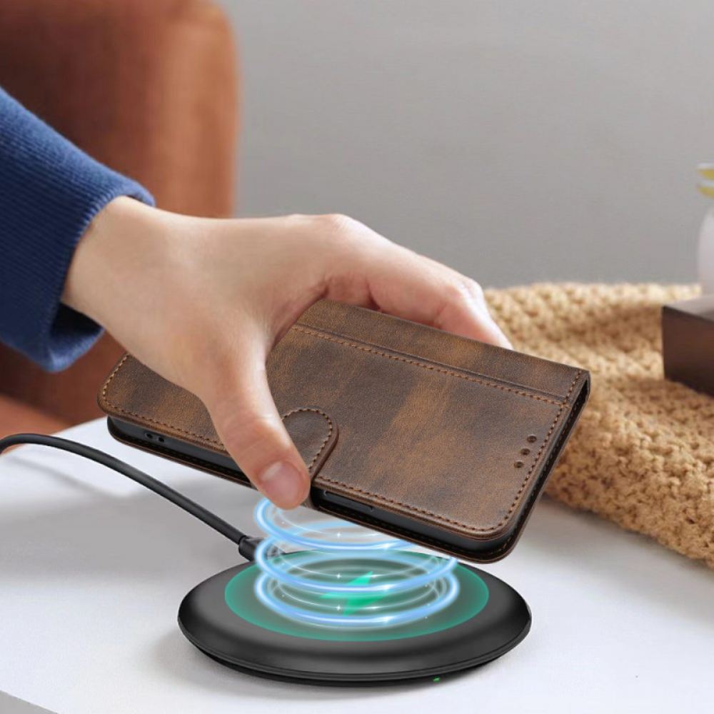 Peněženková Pouzdra Realme 14 5g Kryty Na Mobil Retro Prošívání