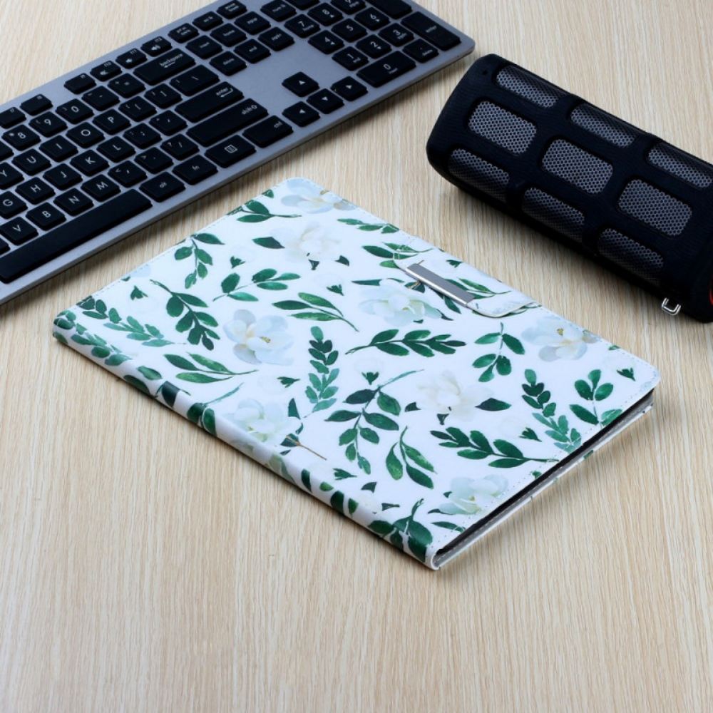 Flipové Pouzdro Na iPad Mini 6 (2021) Bílé Květy