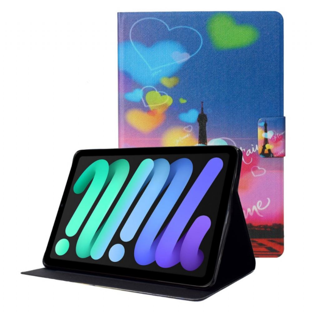 Flipové Pouzdro Na iPad Mini 6 (2021) Eiffelova Věž Miluji Tě