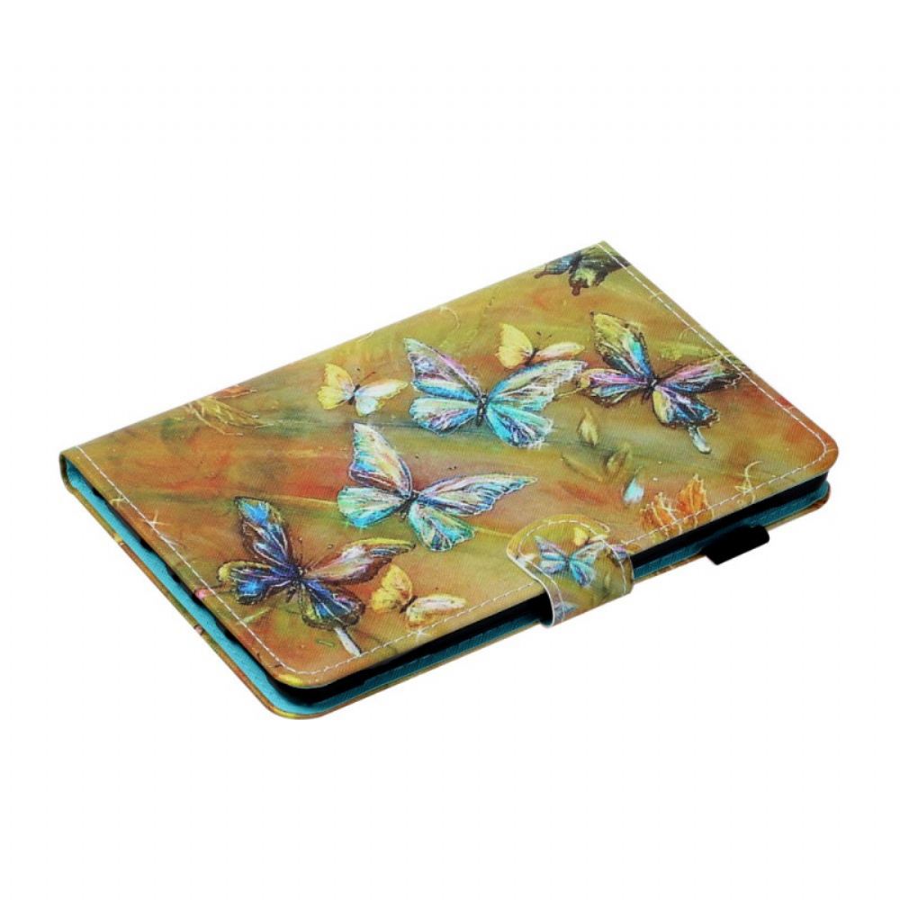 Flipové Pouzdro Na iPad Mini 6 (2021) Malovaní Motýli