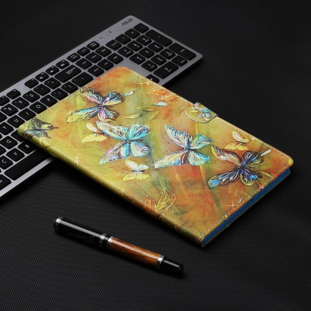 Flipové Pouzdro Na iPad Mini 6 (2021) Malovaní Motýli