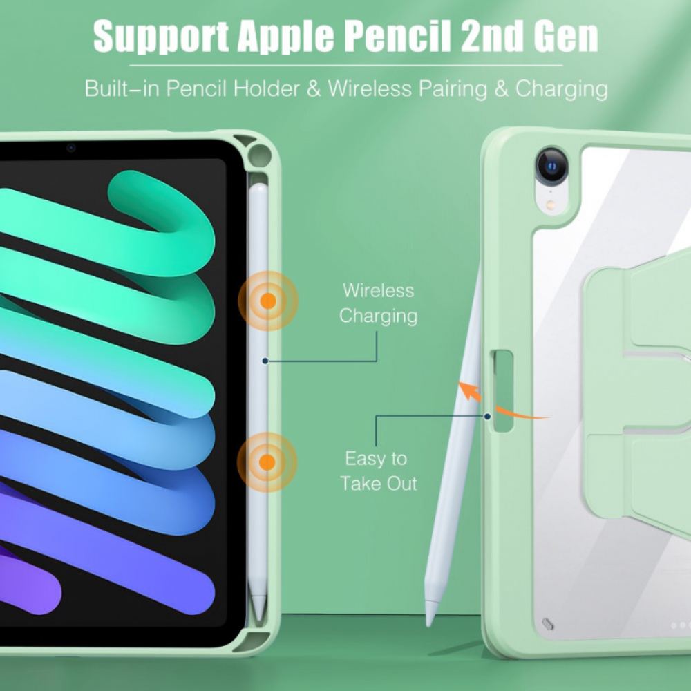 Kožené Pouzdro Folio Na iPad Mini 6 (2021) Koženka Otočná O 360°