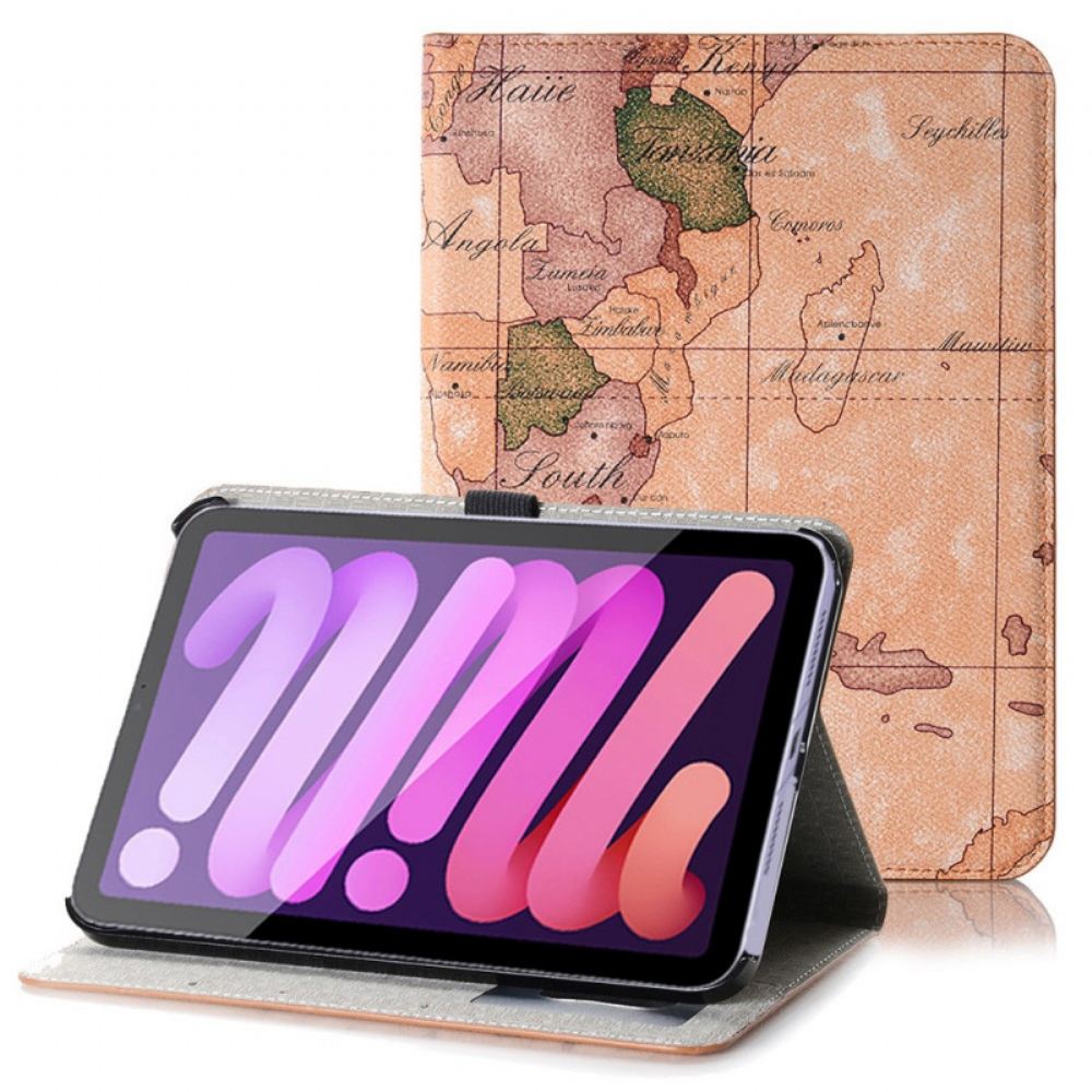 Kožené Pouzdro Folio Na iPad Mini 6 (2021) Vintage Card