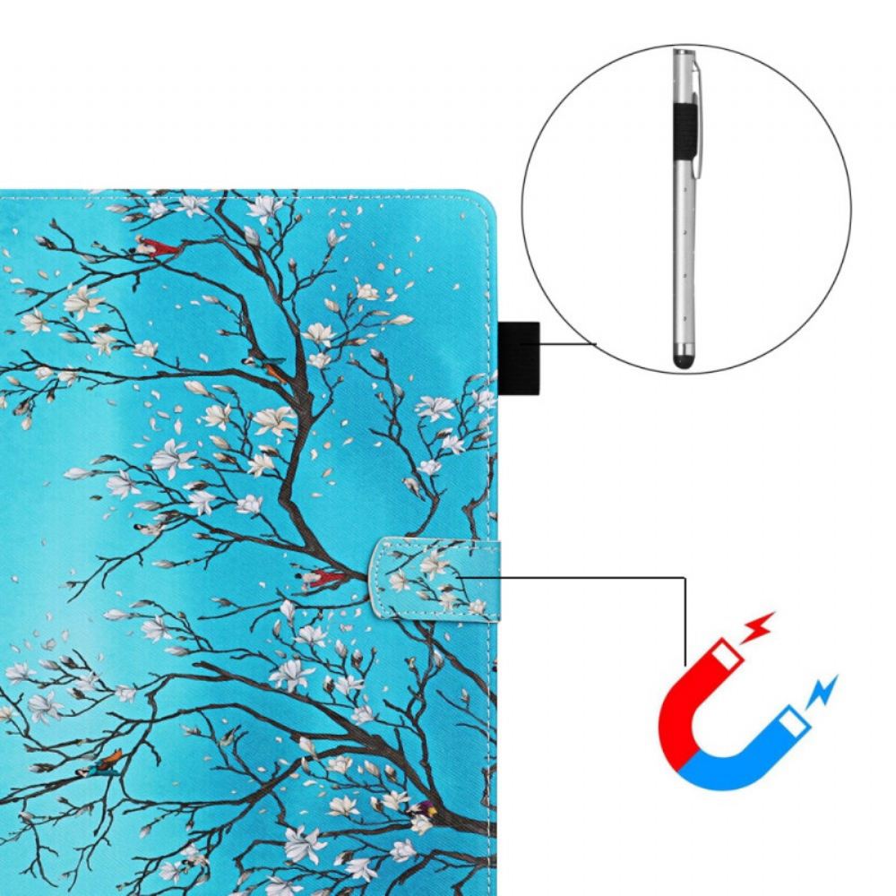 Kožené Pouzdro Na iPad Mini 6 (2021) Kvetoucí Větve
