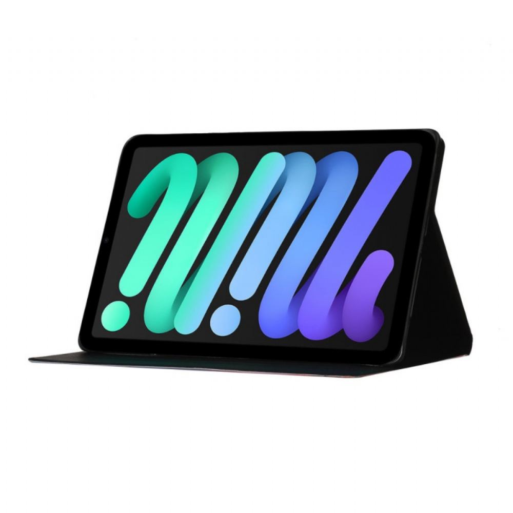 Kožené Pouzdro Na iPad Mini 6 (2021) Měsíc A Sluneční Strom
