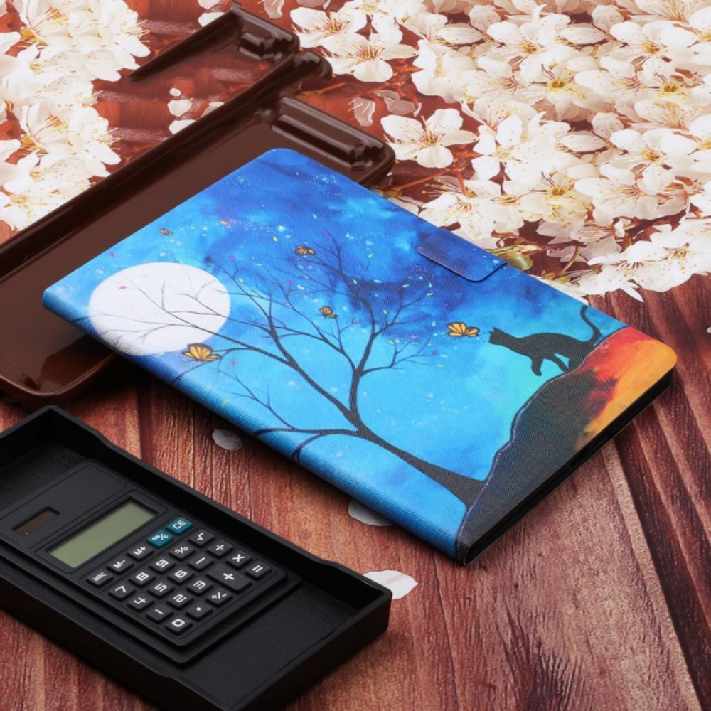 Kožené Pouzdro Na iPad Mini 6 (2021) Měsíc A Sluneční Strom