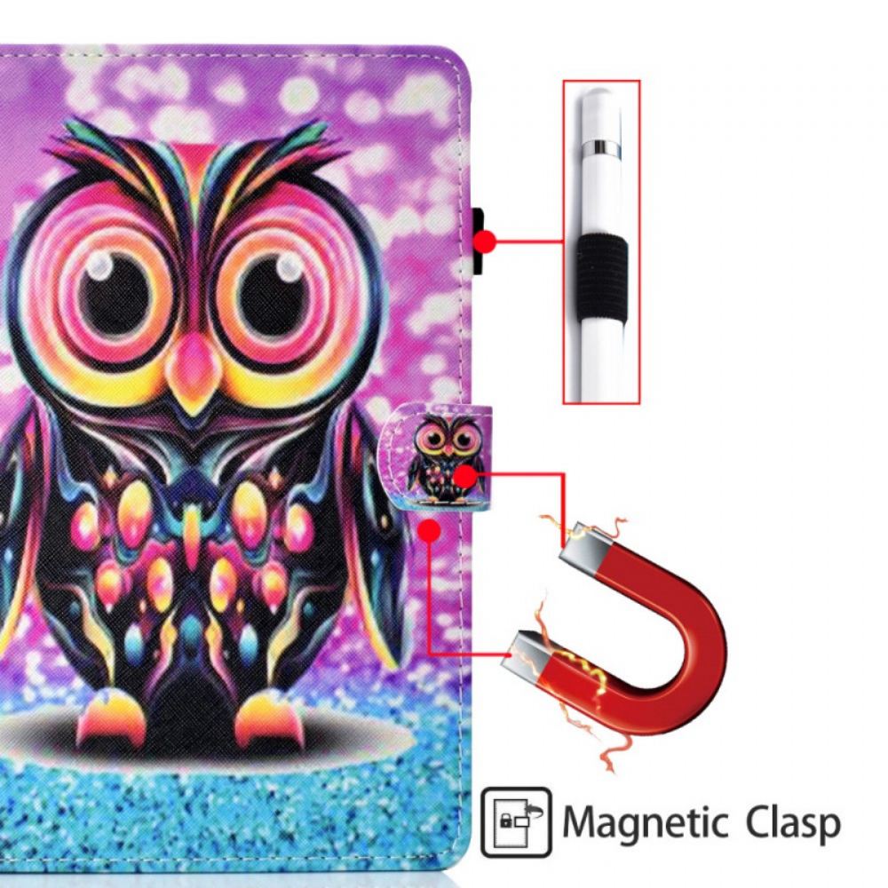 Kožené Pouzdro Na iPad Mini 6 (2021) Praskla Sova