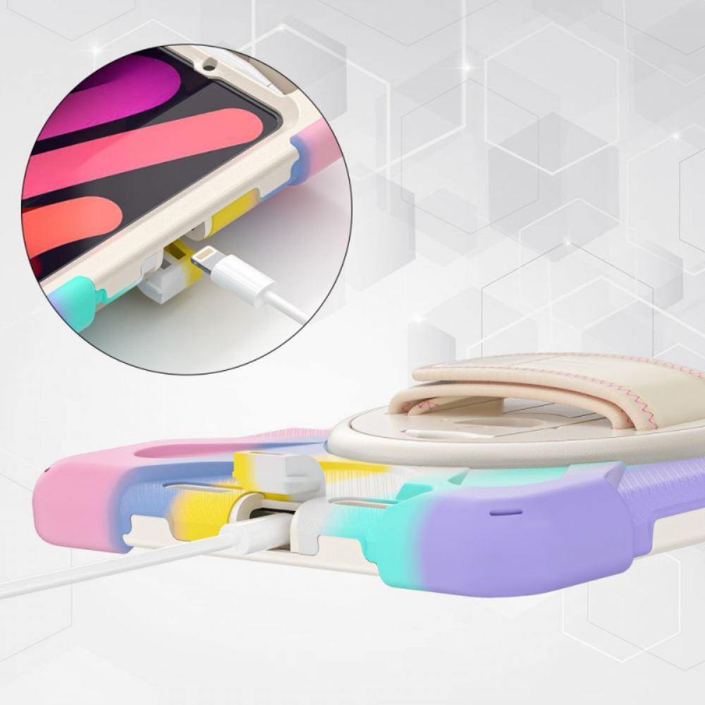 Kryt Na iPad Mini 6 (2021) Podpora Hands-free A Barevný Pásek
