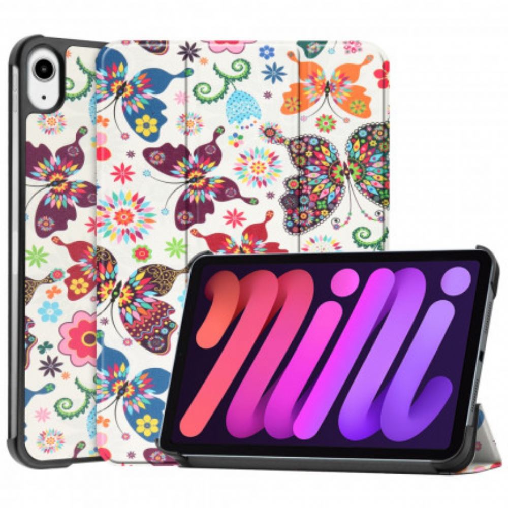 Kryty Na Mobil Na iPad Mini 6 (2021) Vylepšení Motýli A Květiny