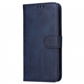 Kožený Kryt Realme Note 60x Efekt Obyčejné Kůže