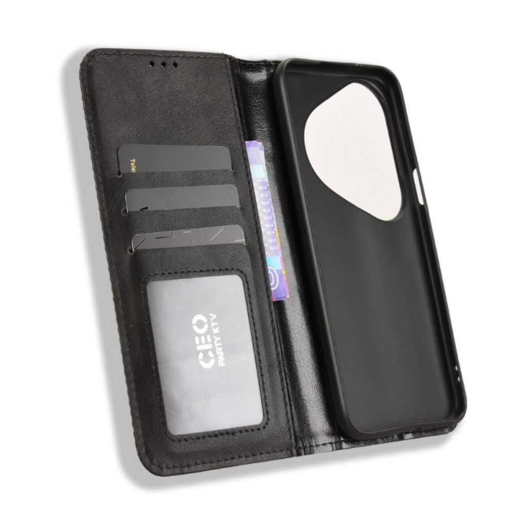 Kožené Pouzdro Folio Huawei Pura 80 Ultra Vintage Frieze