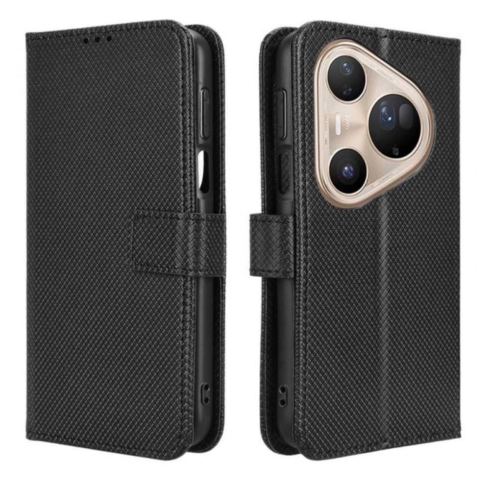 Kožený Kryt Huawei Pura 80 Ultra Textura Diamantu