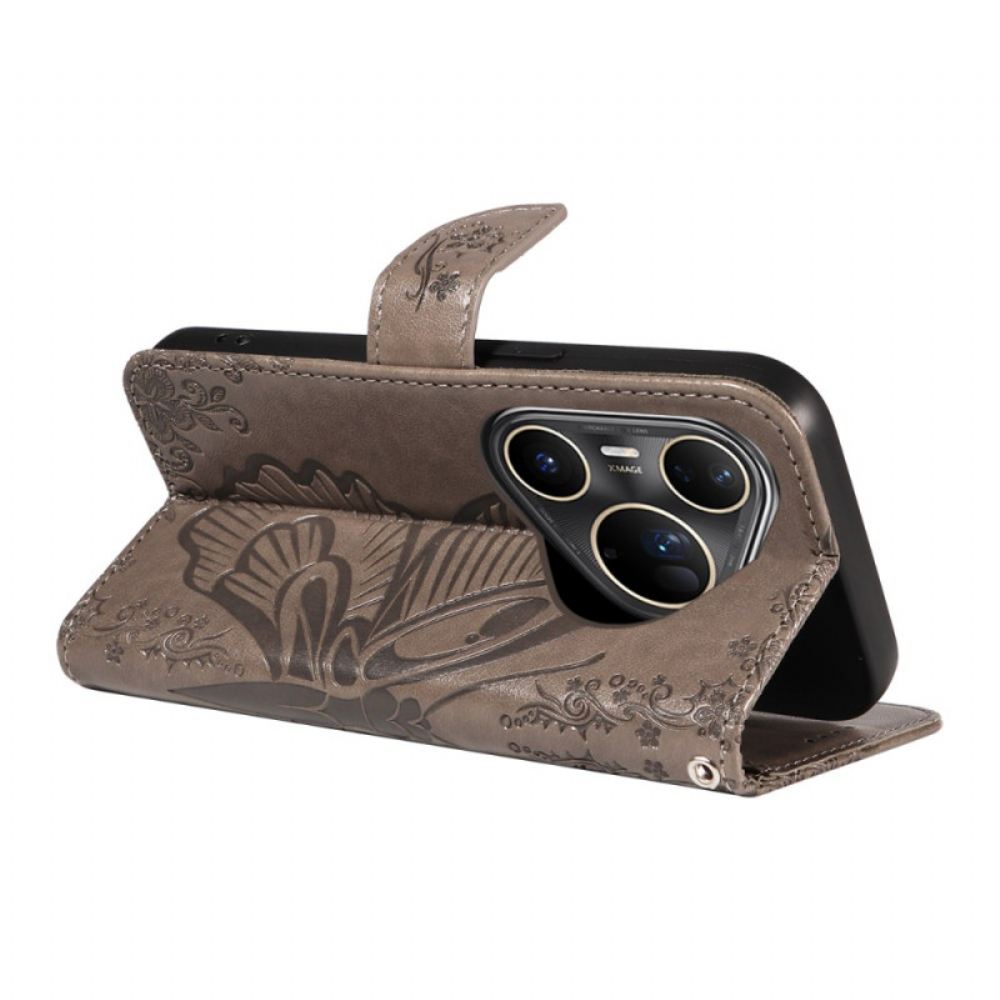 Peněženková Pouzdra Huawei Pura 80 Ultra Kryty Na Mobil Grafický Motýl