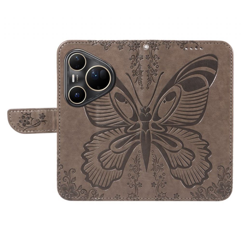 Peněženková Pouzdra Huawei Pura 80 Ultra Kryty Na Mobil Grafický Motýl