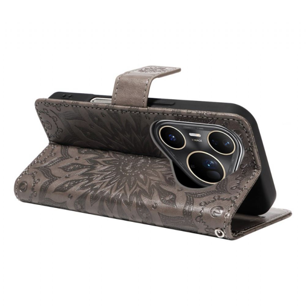 Peněženková Pouzdra Huawei Pura 80 Ultra Kryty Na Mobil Vzor Slunečnic