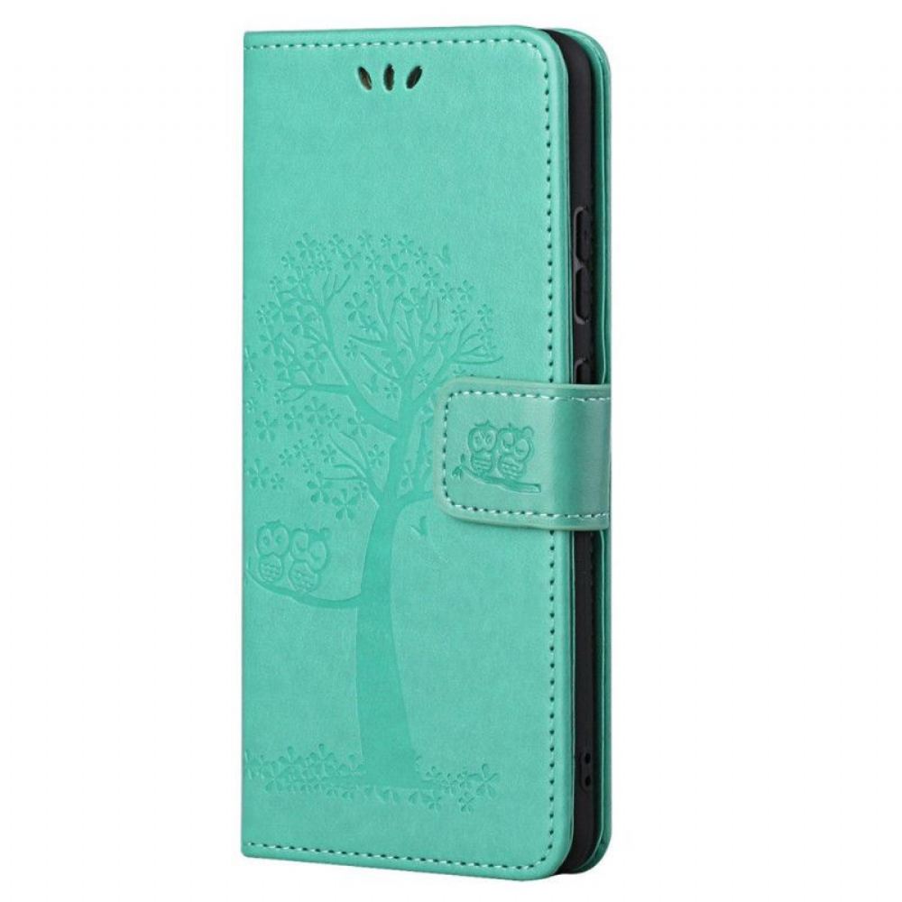 Flipové Pouzdro Na Xiaomi Redmi Note 11 Pro / 11 Pro 5G Na Lana Tanga Strom A Sovy