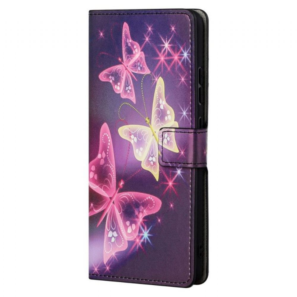 Flipové Pouzdro Na Xiaomi Redmi Note 11 Pro / 11 Pro 5G Motýli A Květiny