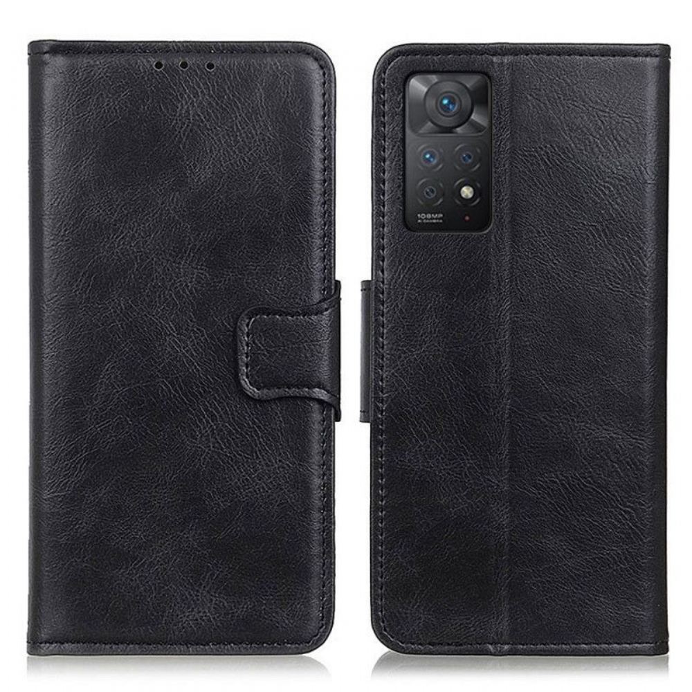 Flipové Pouzdro Na Xiaomi Redmi Note 11 Pro / 11 Pro 5G Oboustranná Spona S Koženým Efektem