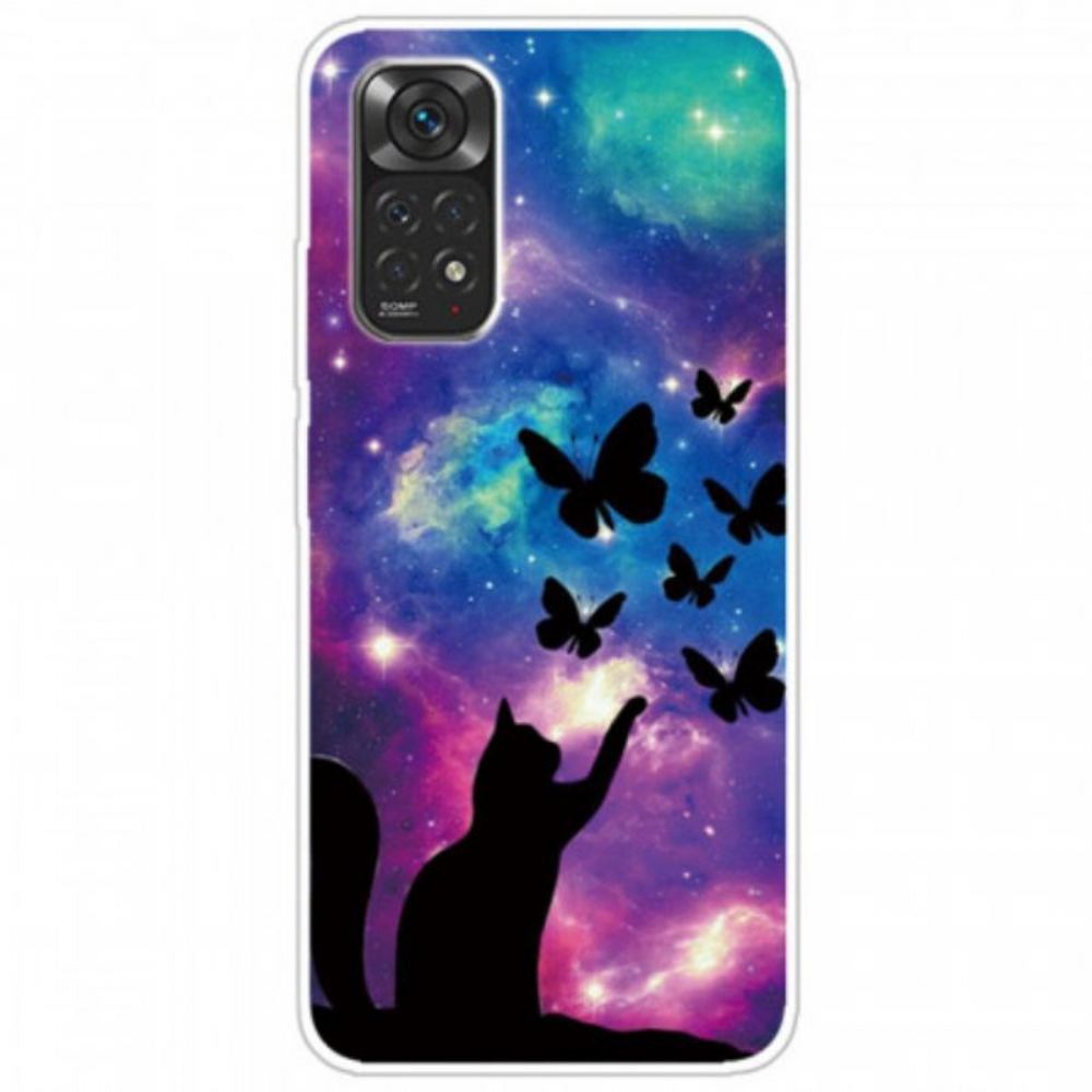 Kryt Na Xiaomi Redmi Note 11 Pro / 11 Pro 5G Kočka A Motýli Ve Vesmíru