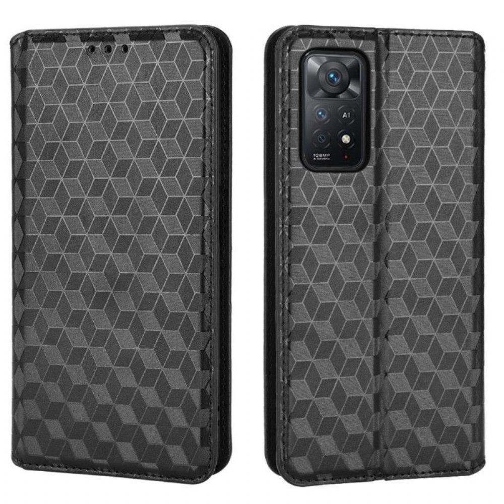 Kryty Na Mobil Na Xiaomi Redmi Note 11 Pro / 11 Pro 5G Flipové Pouzdro 3d Diamantový Kožený Efekt