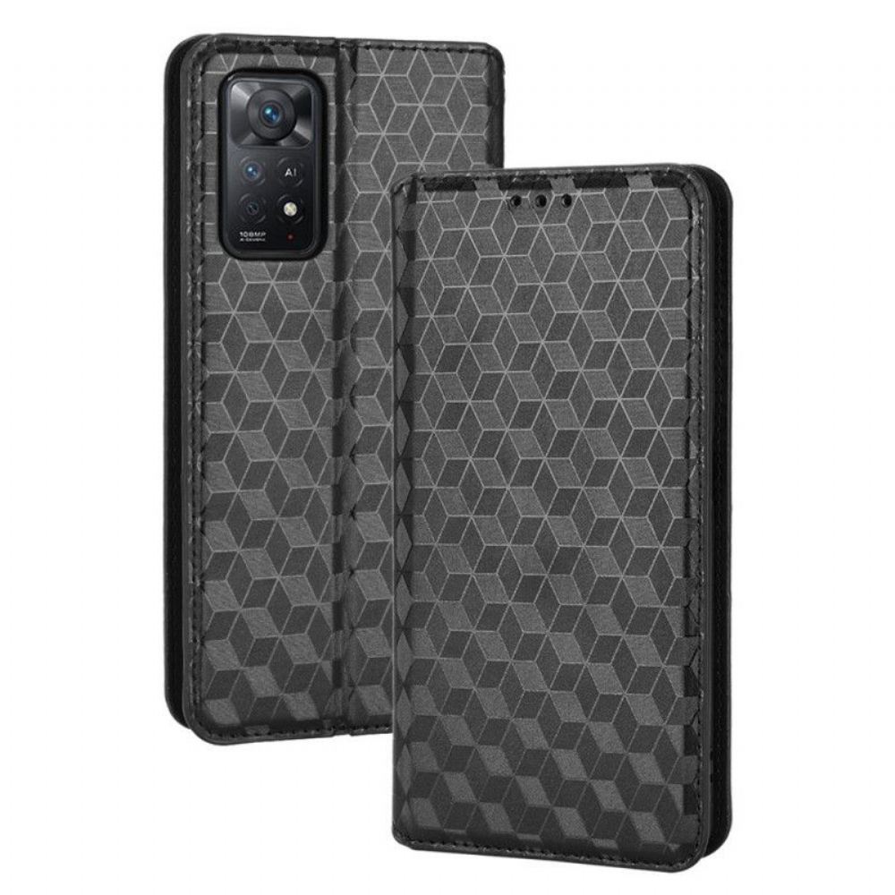 Kryty Na Mobil Na Xiaomi Redmi Note 11 Pro / 11 Pro 5G Flipové Pouzdro 3d Diamantový Kožený Efekt