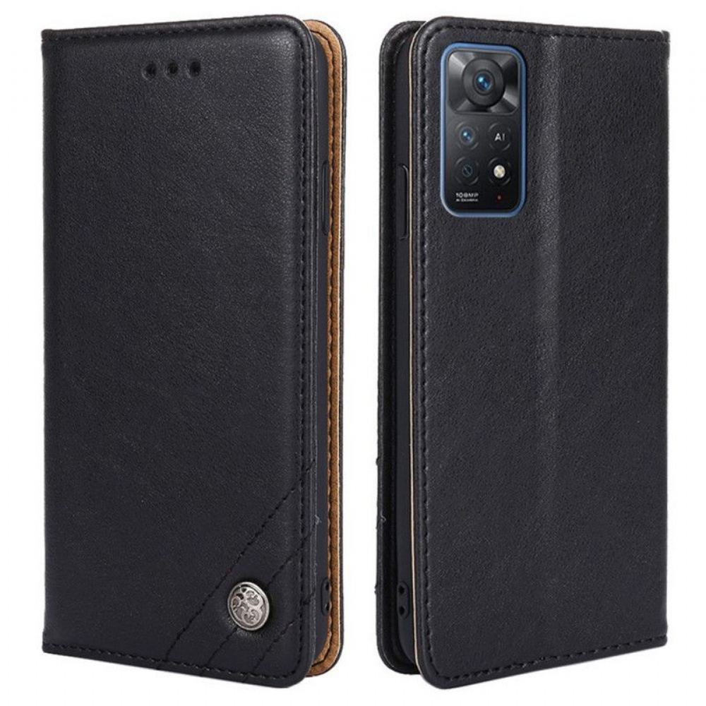 Kryty Na Mobil Na Xiaomi Redmi Note 11 Pro / 11 Pro 5G Flipové Pouzdro Stylový Kožený Nýt