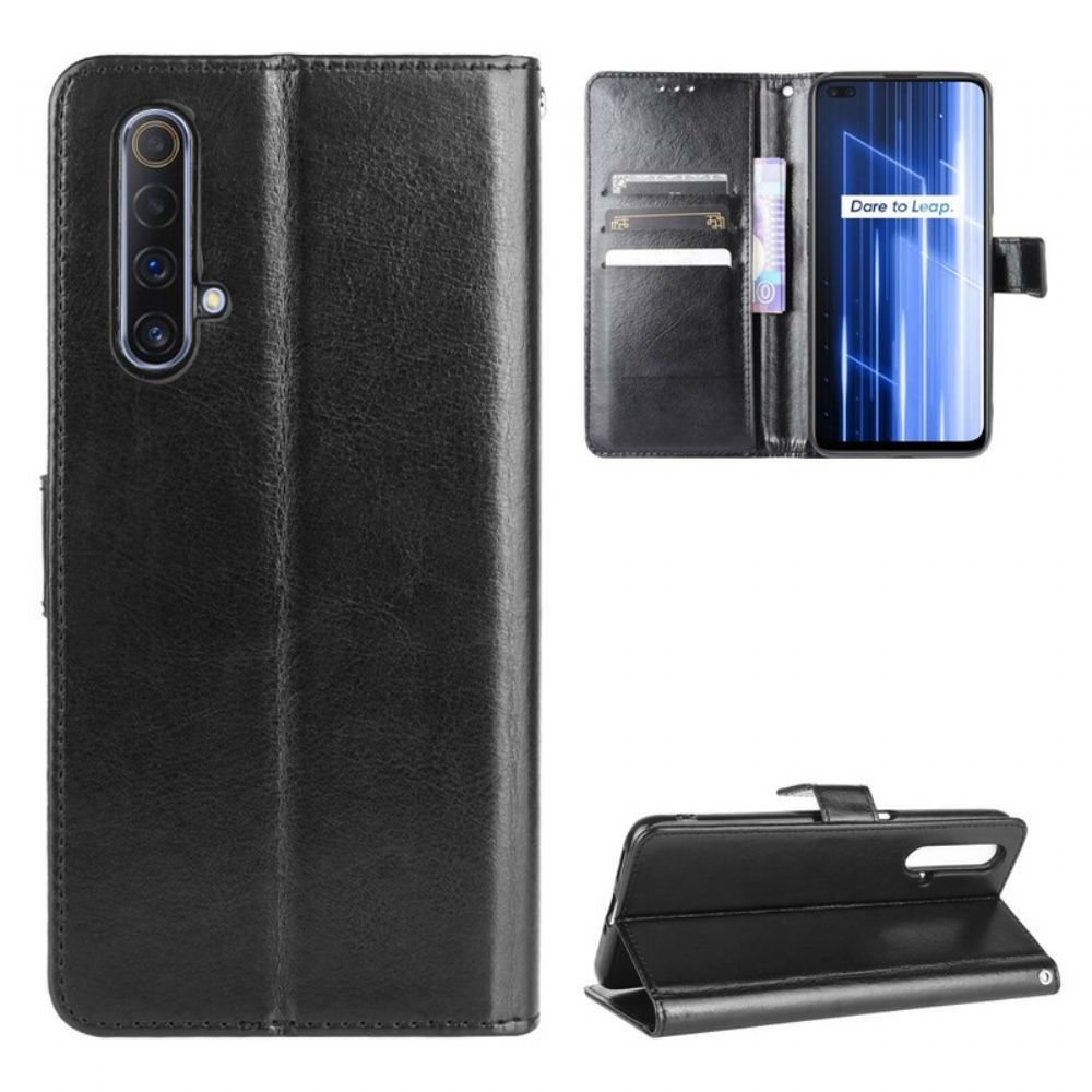Flipové Pouzdro Na Realme X50 Třpytivá Umělá Kůže