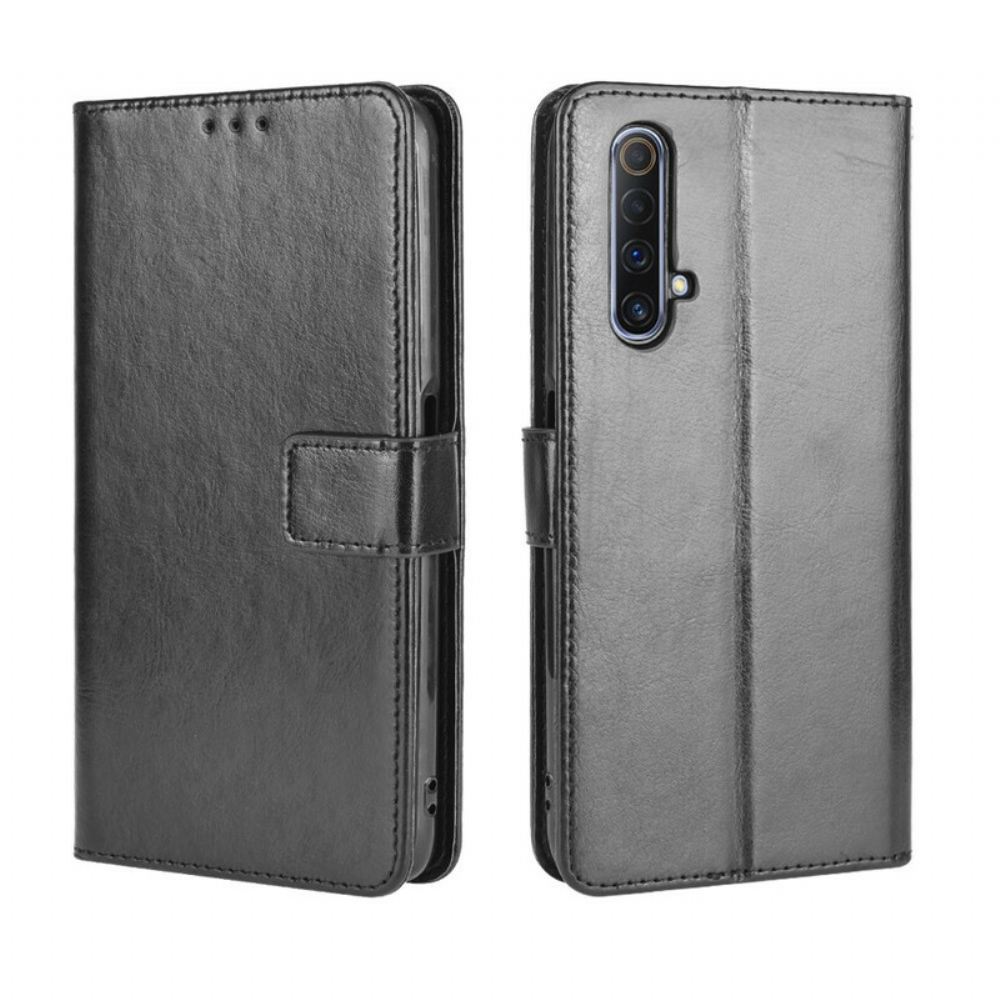 Flipové Pouzdro Na Realme X50 Třpytivá Umělá Kůže