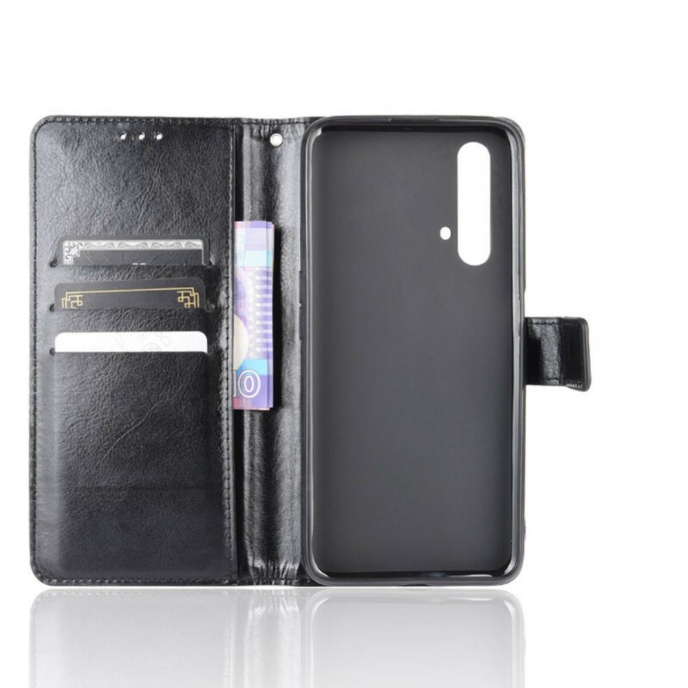 Flipové Pouzdro Na Realme X50 Třpytivá Umělá Kůže