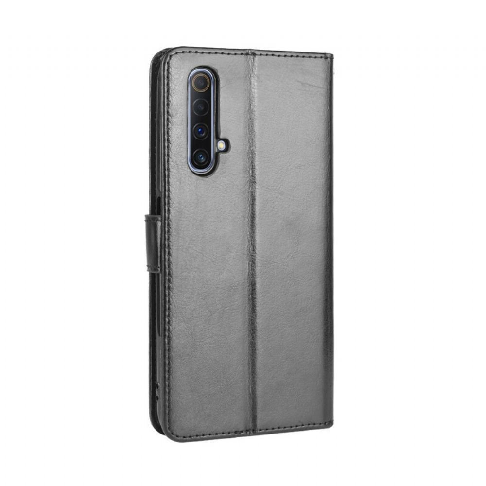 Flipové Pouzdro Na Realme X50 Třpytivá Umělá Kůže