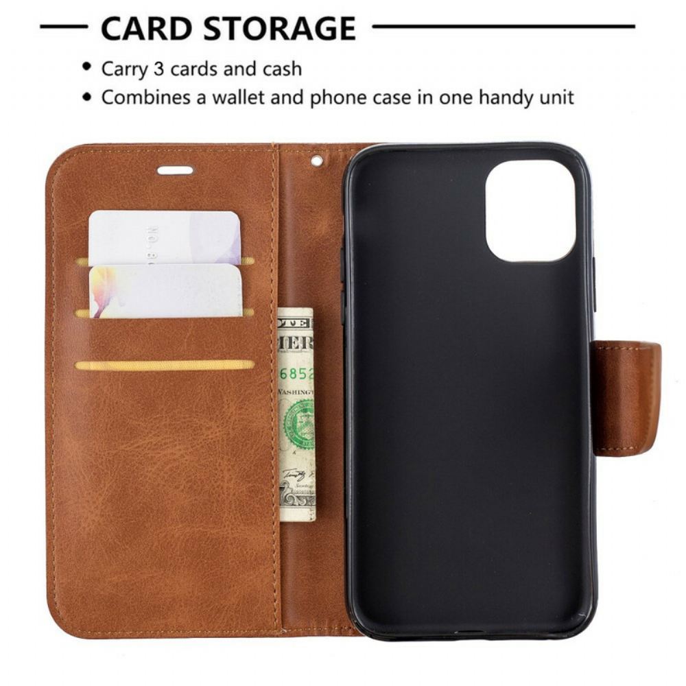 Flipové Pouzdro Na iPhone 11 Na Lana Styl Řemínkové Kůže