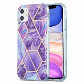 Kryt Na iPhone 11 Okázalý Geometrický Mramor