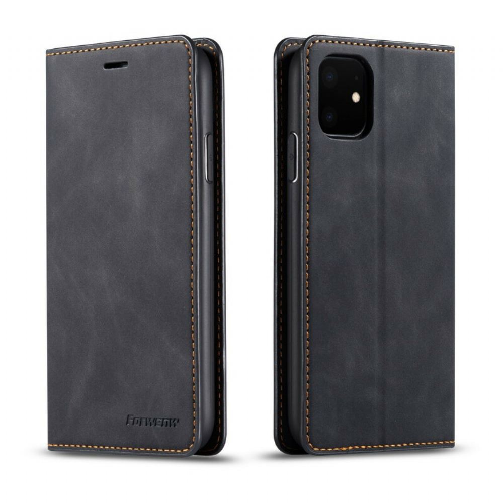 Kryty Na Mobil Na iPhone 11 Flipové Pouzdro Kožený Efekt Forwenw